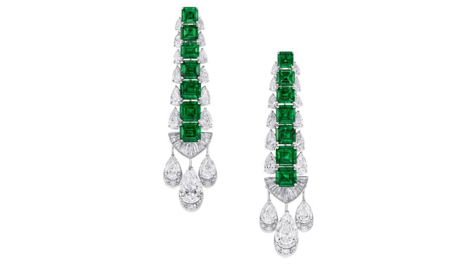 Graff Colombian Emerald and Diamond Earrings