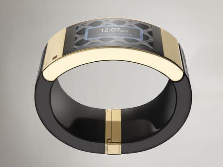 Intel Corp's new gem-studded bracelet designed with fashion brand Opening Ceremony is seen in an undated handout picture released by Intel. REUTERS/INTEL/Handout