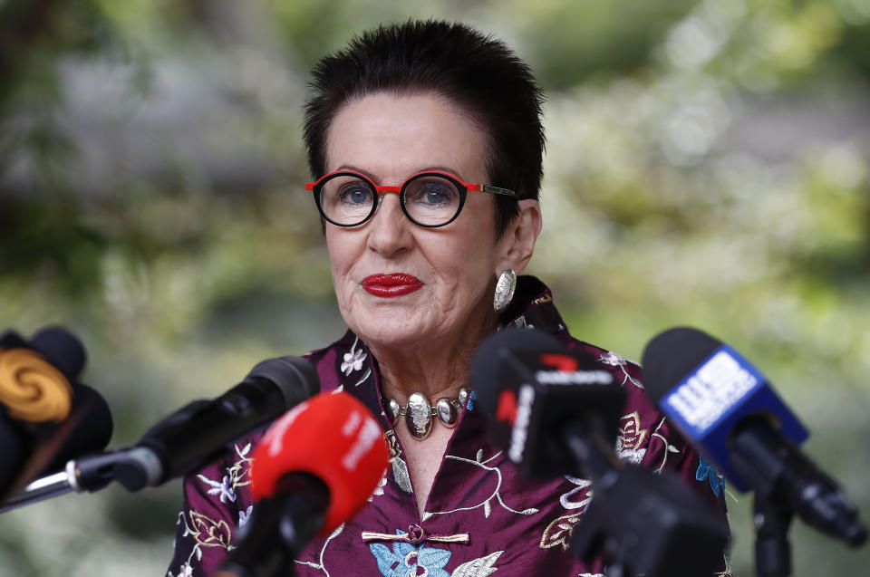 Clover Moore, Lord Mayor of Sydney, speaks to the media