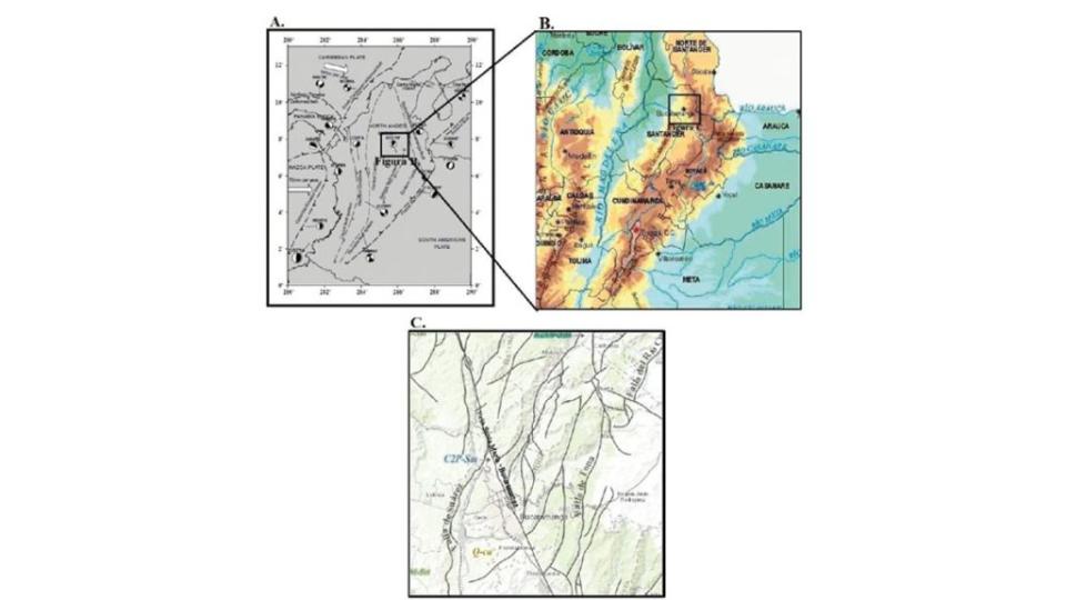 Tomografía del nido sísmico de Bucaramanga, donde más temblores hay en Colombia.