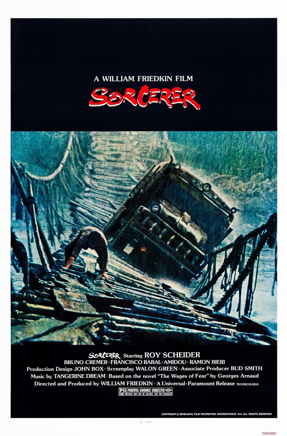 Sorcerer, poster, US poster art, 1977. (Photo by LMPC via Getty Images)