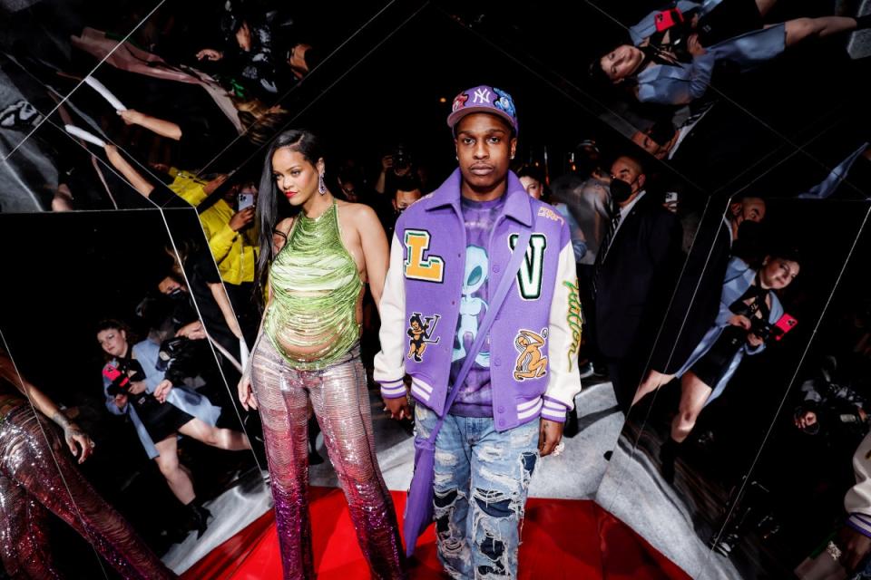 Rihanna and A$AP Rocky celebrate Fenty Beauty & Fenty Skin on February 11, (Rich Fury/Getty Images for Fenty Beauty & Fenty Skin)