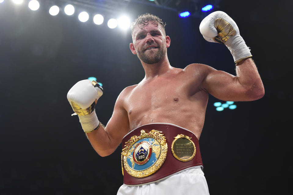 WBO middleweight champion Billy Joe Saunders defends his belt Saturday against David Lemieux in a fight broadcast on HBO. (Getty Images)