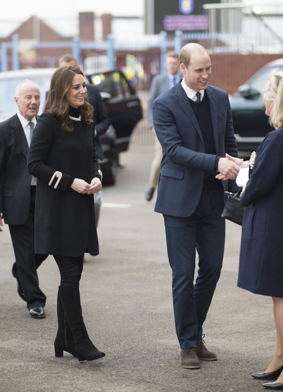 Prince William and Catherine, Duchess of Cambridge, visit Aston Villa Football Club on Nov. 22 in Birmingham, England.&nbsp; (Photo: Geoff Pugh/WPA Pool via Getty Images)