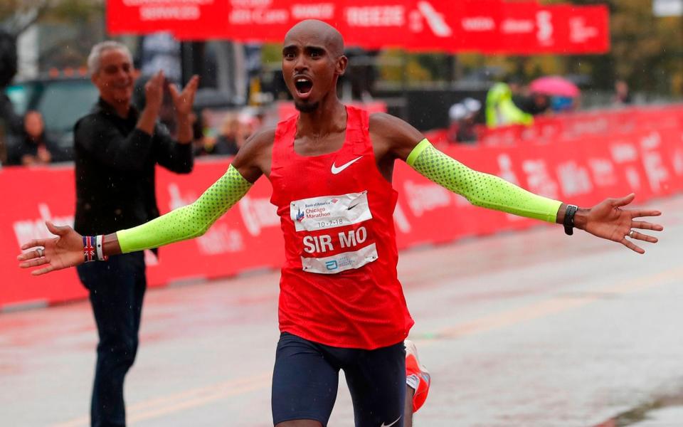 Mo Farah triumphed at the Chicago Marathon in October - AFP