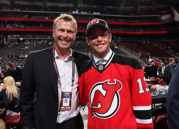 Martin Brodeur announces son's selection by NJ Devils in classic draft  moment (Video)