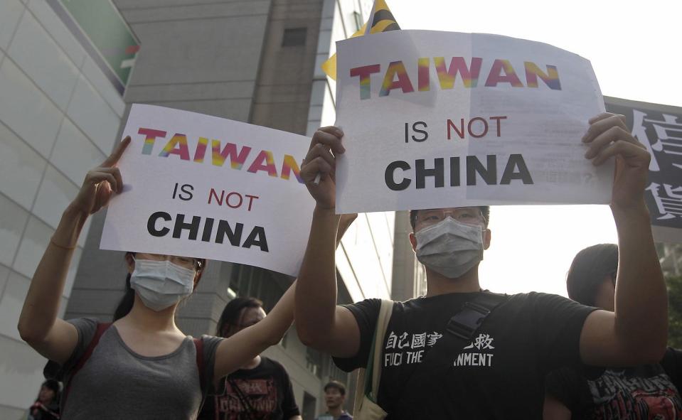 China Taiwan Protesters