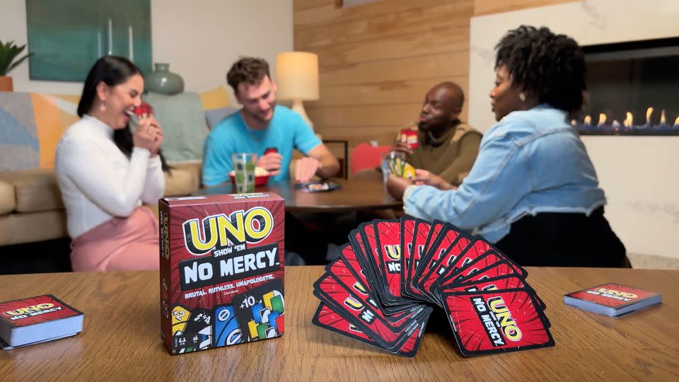 Show 'em No Mercy, one of the newest versions of Uno, has a slew of new rules and cards. - Courtesy Mattel