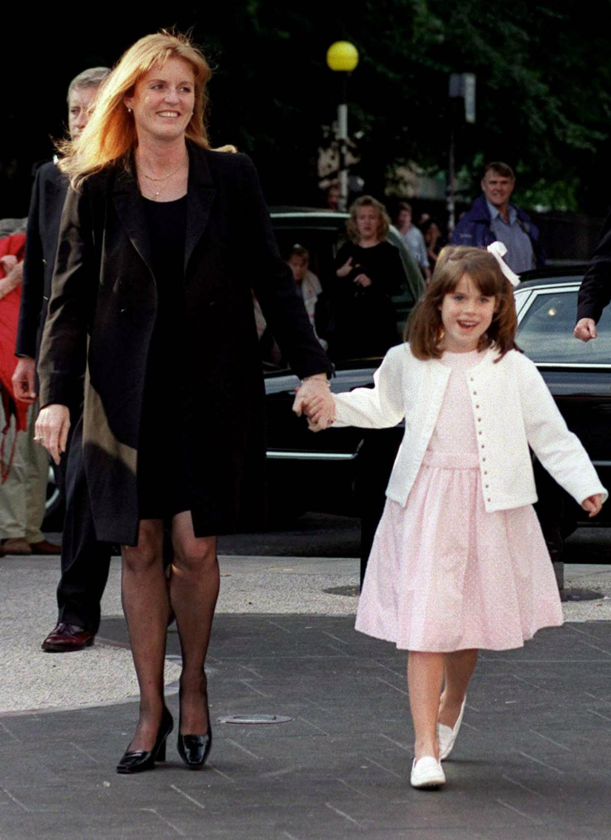 Princess Eugenie and her mum Sarah Ferguson (Fergie) say Eugenie’s name is like saying ‘Use Your Knees’ Source: Getty