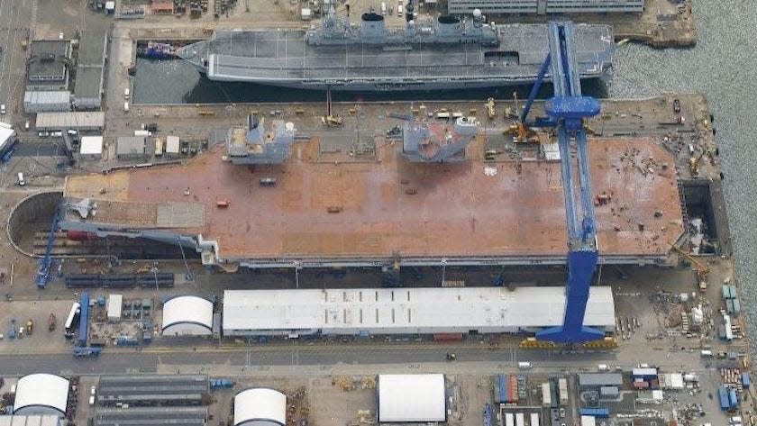British Royal navy aircraft carrier HMS Queen Elizabeth HMS Illustrious