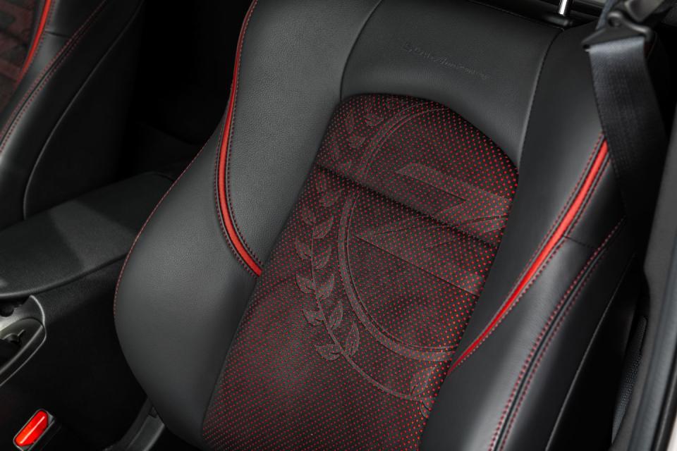 <p>Heated front bucket seats are standard and include four-way power adjustments. </p>
