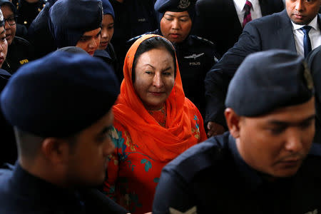 Rosmah Mansor, wife of Malaysia's former Prime Minister Najib Razak, arrives in court in Kuala Lumpur, Malaysia October 4, 2018. REUTERS/Lai Seng Sin