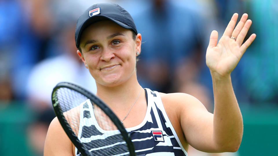 Ash Barty is in for some tough match-ups early at Wimbledon. Pic: Getty