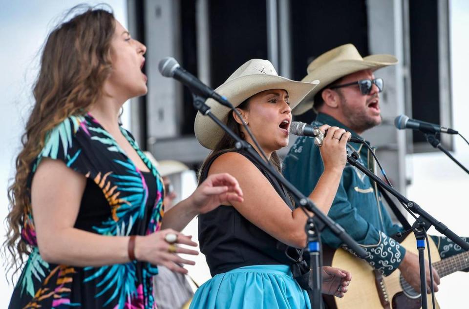 Starhaven Rounders performed at the Kansas City BBQ Festival in the parking lot of the GEHA Field at Arrowhead Stadium. The three-day festival concluded Sunday, July 11, 2021.