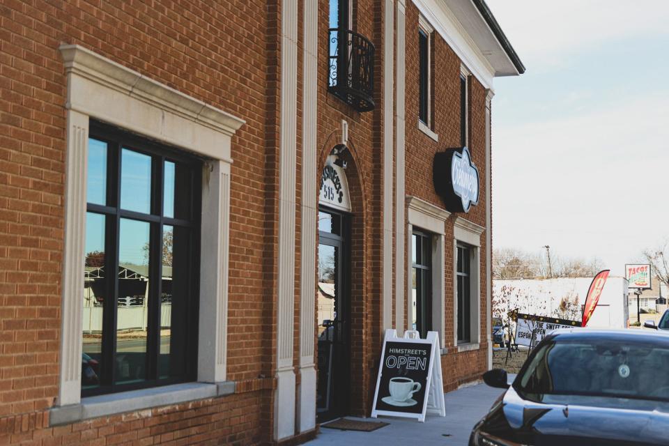 Himstreet Coffee Co. is located in the front of the newly restored Crystal Creamery building on Frank Phillips.
