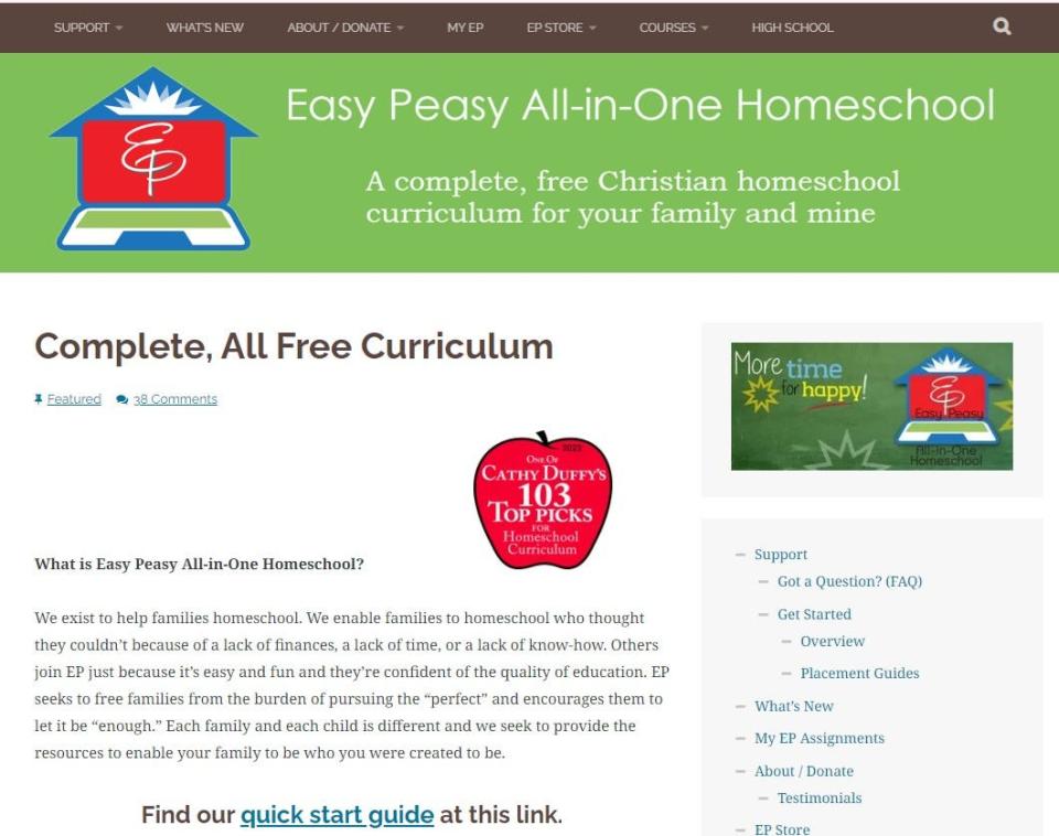 Ormond Beach resident Michelle Miller homeschools her children using the Easy Peasy All-in-One Homeschool curriculum. This is just one of many curriculums available for homeschooling parents.