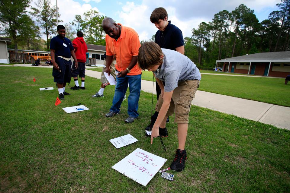 Students work on math activities to get prepared for state testing at The Horizon Center in Gainesville in 2012.  The center, an alternative school that specialized in dropout prevention, was closed in 2015.