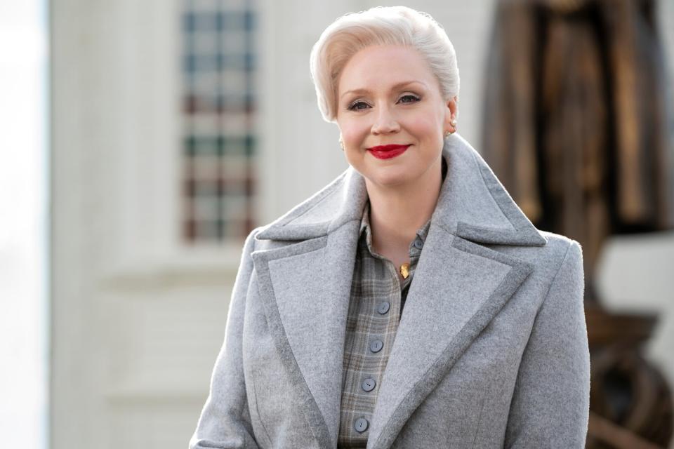 Wednesday. Gwendoline Christie as Larissa Weems in episode 103 of Wednesday.