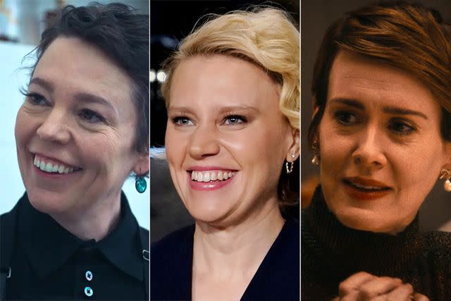<p>FX (2); Rosalind O'Connor/NBC via Getty</p> Olivia Colman on 'The Bear'; Kate McKinnon on 'SNL'; and Sarah Paulson on 'The Bear'