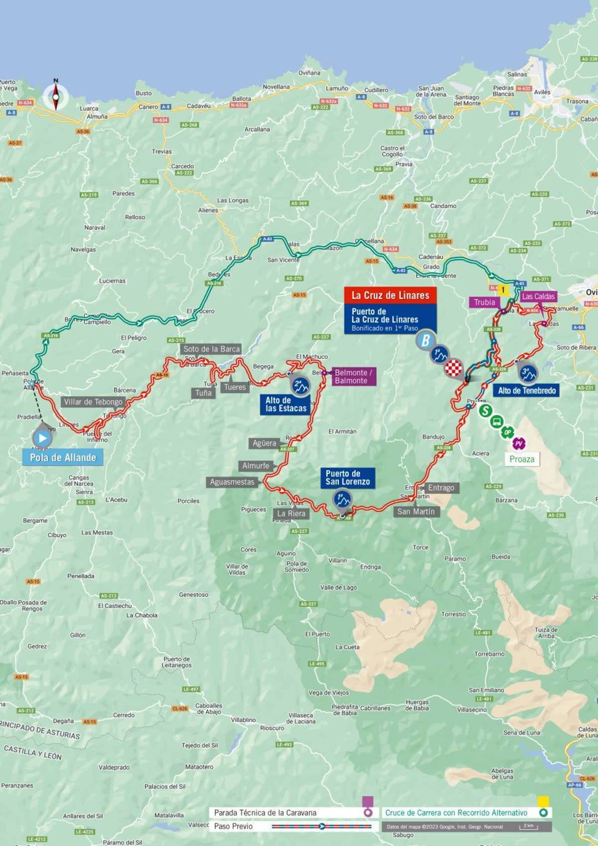 La Vuelta a Espana 2023 – stage 18 map (LaVuelta)