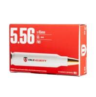 True Velocity 5.56x45mm (55-grain Full Metal Jacket) – MSRP: $24.99 (20ct box)