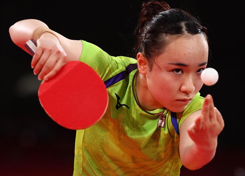 日本桌球女將伊藤美誠在本屆囊括混雙金牌、女團銀牌以及女單銅牌。（東方IC）