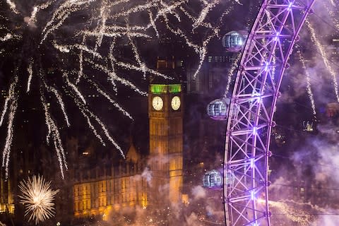 Big Ben New Year's Eve - Credit: Getty