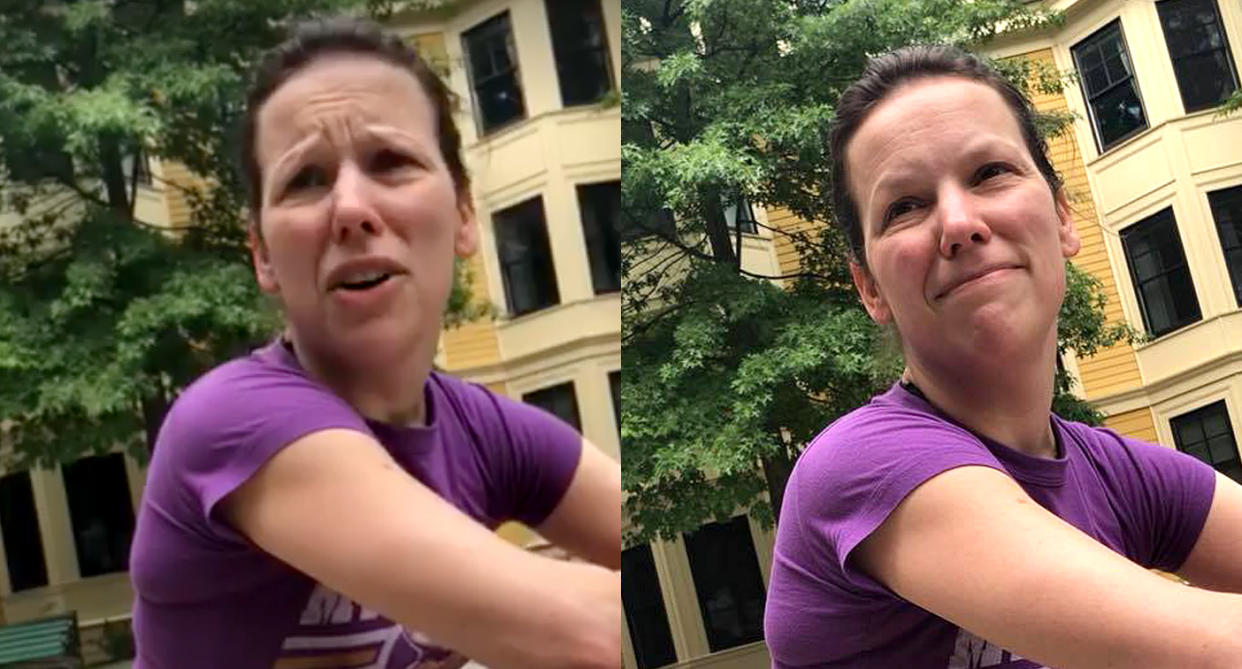 A Harvard University staffer has apologized for confronting a woman and her bi-racial child for playing outside their neighboring homes. (Photo: Facebook/Alyson Laliberte)