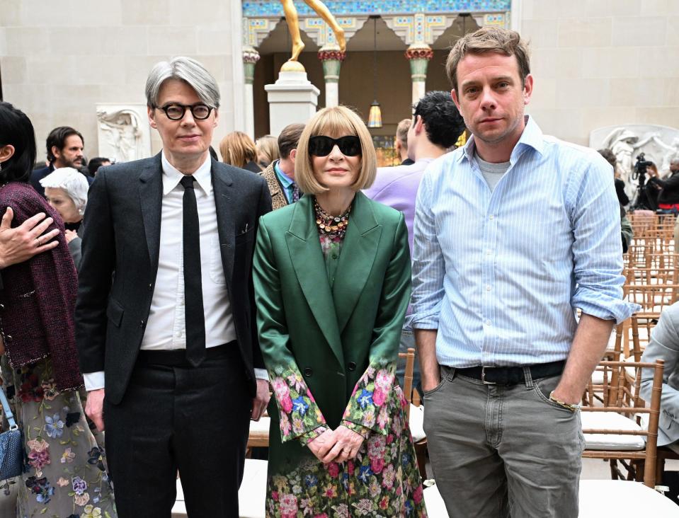 Andrew Bolton, Anna Wintour and Jonathan Anderson at the Metropolitan Museum of Art.