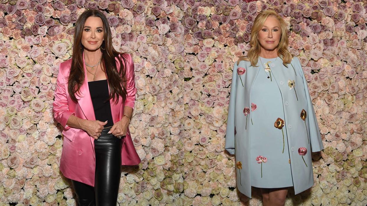 Kyle Richards and Kathy Hilton co-host a holiday soiree with Amazon in Brooklyn, New York, on November 9th, 2021.