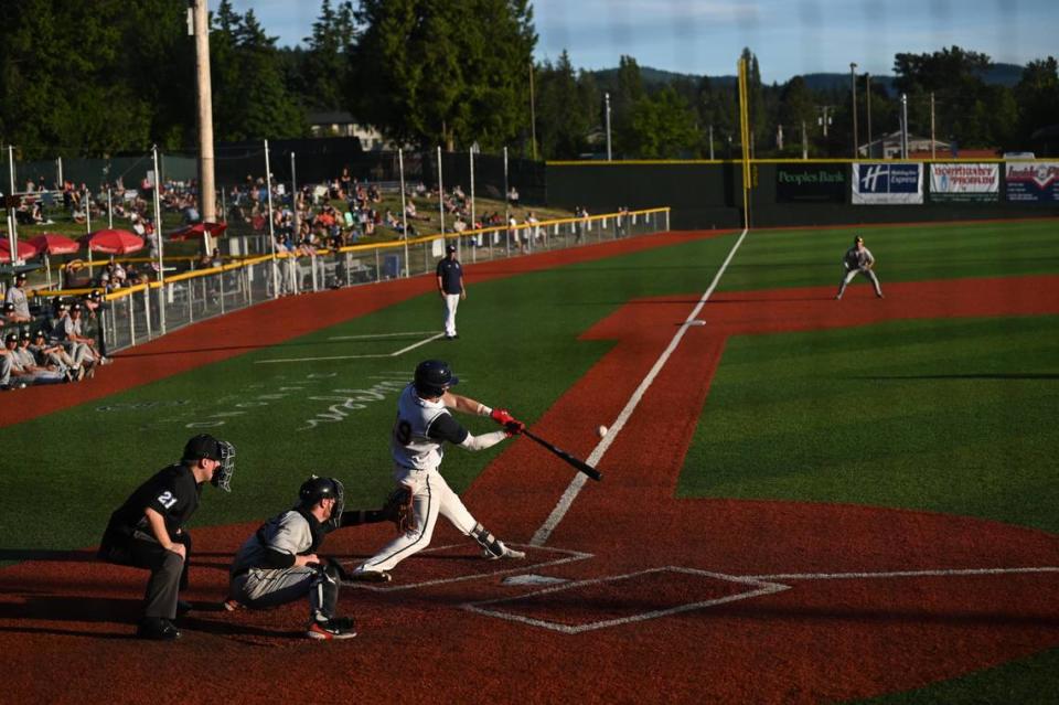 The Bellingham Bells play at Joe Martin Field on June 24, 2021, in Bellingham, Wash.