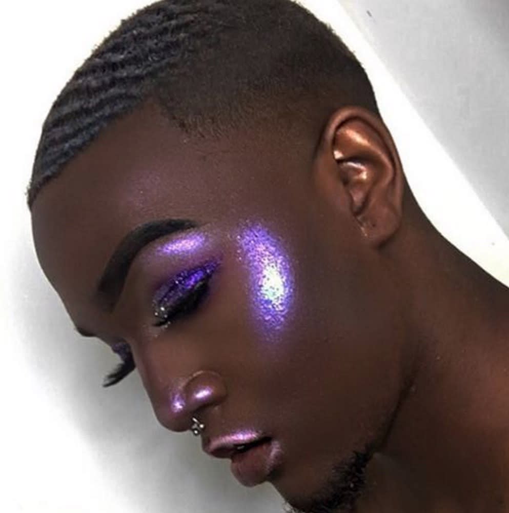 This vegan brand created the most mesmerizing purple highlighter that gives off a futuristic vibe