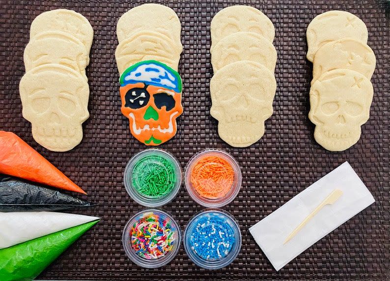 11) Halloween DIY Skull Cookie Decorating Kit