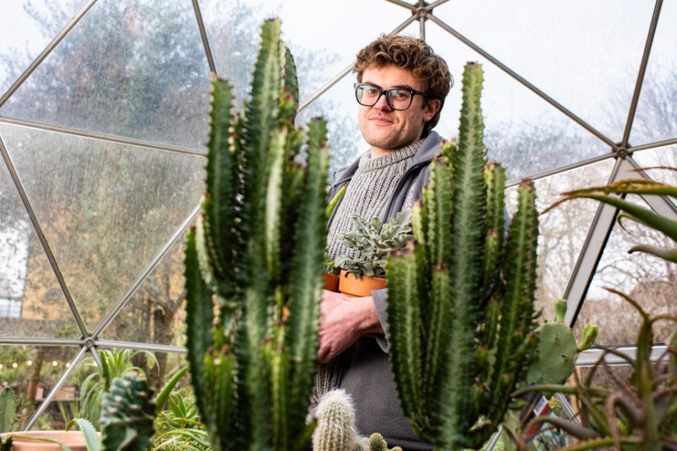 George Hudson with houseplants  (Daniel Hambury/Stella Pictures Ltd)