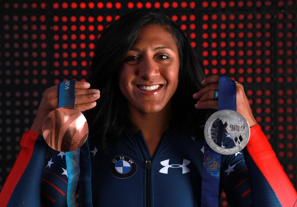 The new "Thank You, Mom" ad drew inspiration from real athletes&nbsp;who have overcome bias, like bobsledder Elana Meyers Taylor. (Photo: Tom Pennington via Getty Images)