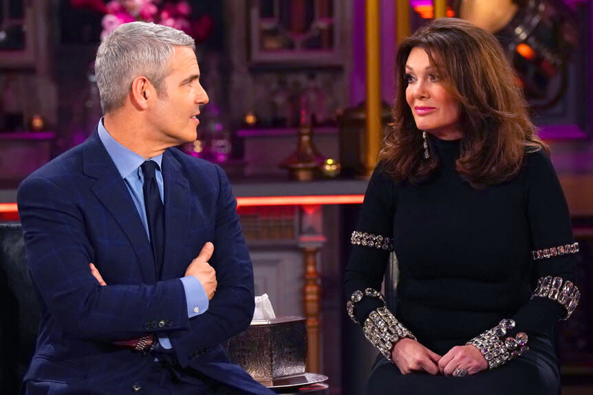 Andy Cohen and Lisa Vanderpump at the Vanderpump Rules Season 10 Reunion