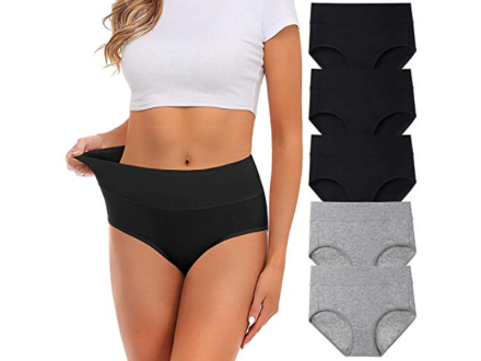 UMMISS Womens Underwear Cotton High Waist Tummy Control Top Panties No  Muffin Top Full Coverage Ladies Briefs - ShopStyle Knickers