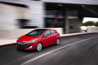 In addition to the popular sedan, Hyundai is adding coupe and hatchback variants of the Hyundai Elantra for 2013. The 2013 Elantra GT is the lightest C-segment five-door hatchback stateside, tipping the scales at 2,784 lbs—175 pounds lighter than the Ford Focus and 222 lbs pounds lighter than the Volkswagen Golf. The weight savings come at no expense of practicality, either; it touts the best passenger and cargo volume in its class.