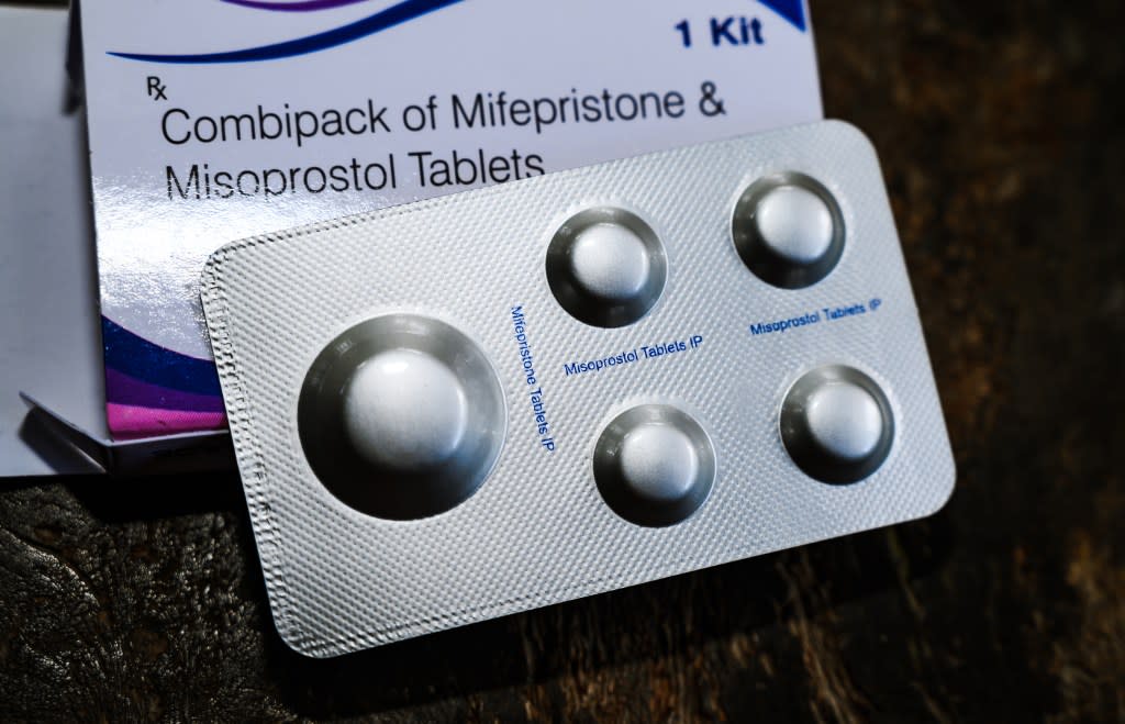 Mifepristone, also known as RU-486, is a medication typically used in combination with misoprostol to bring about a medical abortion during pregnancy and manage early miscarriage. A United States appeals court has ruled to restrict access to the abortion pill mifepristone, ordering a ban on telemedicine prescriptions and shipments of the drug by mail, this issue has created uproar in the USA, according to a report. It also limited its use to up to seven weeks of pregnancy, rather than 10. Mifepristone’s availability remains unchanged for now, following an emergency order from the US Supreme Court in April preserving the status quo during the appeal. A Box of Mifepristone Pills photo was taken at a pharmacy in Tehatta, West Bengal; India on 18/08/2023. (Photo by Soumyabrata Roy/NurPhoto via Getty Images)