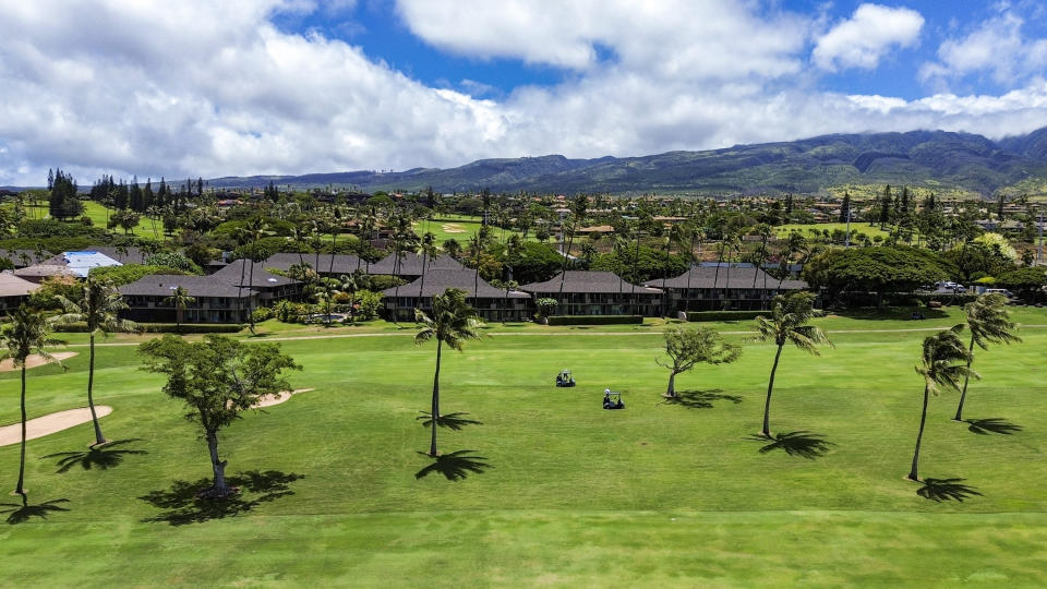 Maui Eldorado isseen on Monday, June 24, 2024, in Lahaina, Hawaii. The mayor of Maui County in Hawaii wants to stop owners of thousands of vacation properties from renting to visitors. Instead, he wants the units rented long-term to people who live on Maui to address a chronic housing shortage that intensified after last August’s deadly wildfire. (AP Photo/Mengshin Lin)