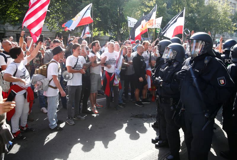 Demonstration against the German government's COVID-19 restrictions in Berlin