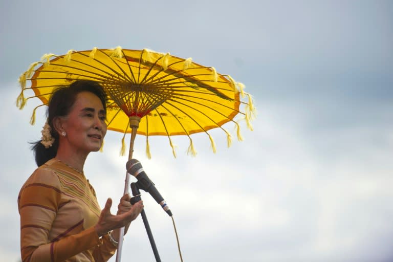 Aung San Suu Kyi, le 5 septembre 2015 à Hsisen, dans l'Etat de Shan, en Birmanie (AFP/STR)