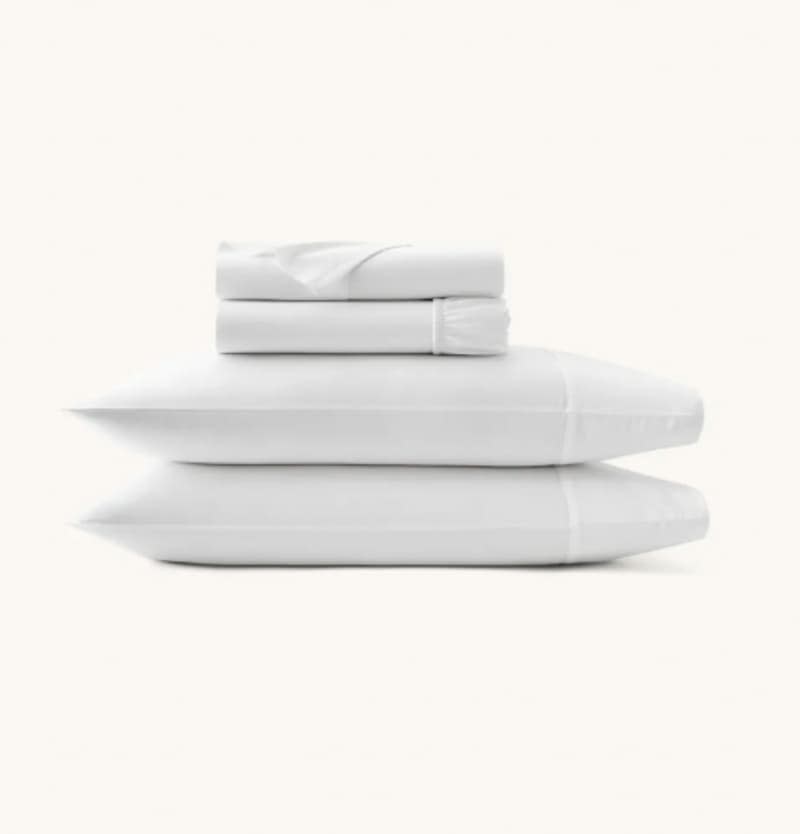 Percale Hemmed Sheet Set,Queen