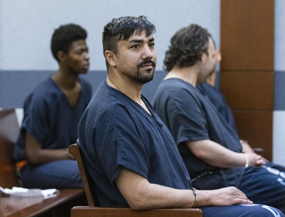 FILE - Mohammed Reza Mesmarian appears in court during his arraignment at the Regional Justice Center on Jan. 10, 2023, in Las Vegas. A Nevada judge ruled, Wednesday, Feb 1 2023, that Mesmarian is unfit for trial following his arrest last month in what authorities characterized as a terror attack on a solar power facility serving Las Vegas Strip casinos. (Bizuayehu Tesfaye/Las Vegas Review-Journal via AP, File)