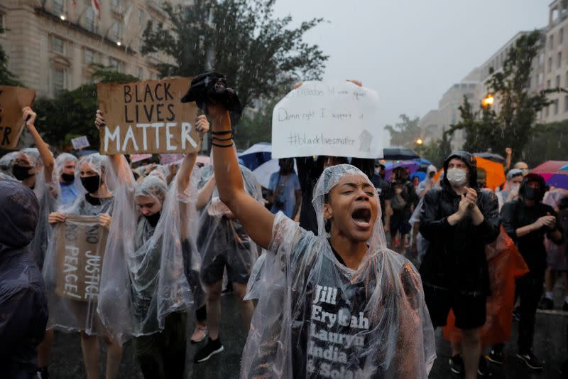 Protest against the death in Minneapolis police custody of George Floyd, in Washington