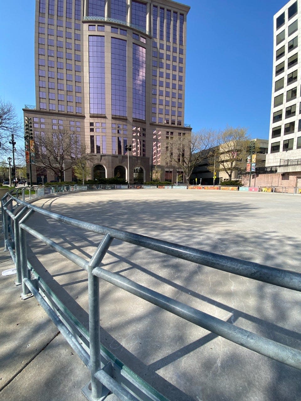A look at the roller-skating rink at Red Arrow Park, 920 N. Water St., Milwaukee. It'll be open through the end of September.