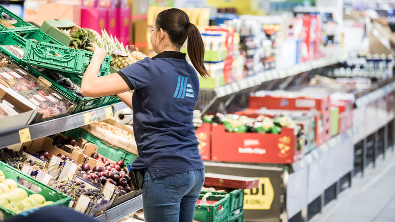 Aldi staff member