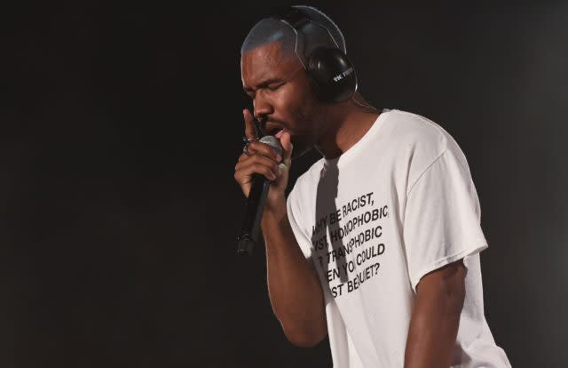 One of the best recent Getty Images of Frank Ocean is a paparazzi shot of him wandering around SoHo. Frank’s wearing a T-shirt with a pair of eyes on it, the kind of graphic that Mona Lisas you around a room, and he himself is staring straight into the camera and grinning, flipping off whoever's…