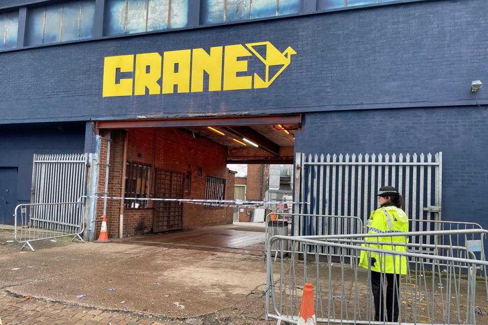 Crane nightclub in Digbeth, Birmingham, where 23-year-old Cody Fisher was fatally stabbed (PA Wire)