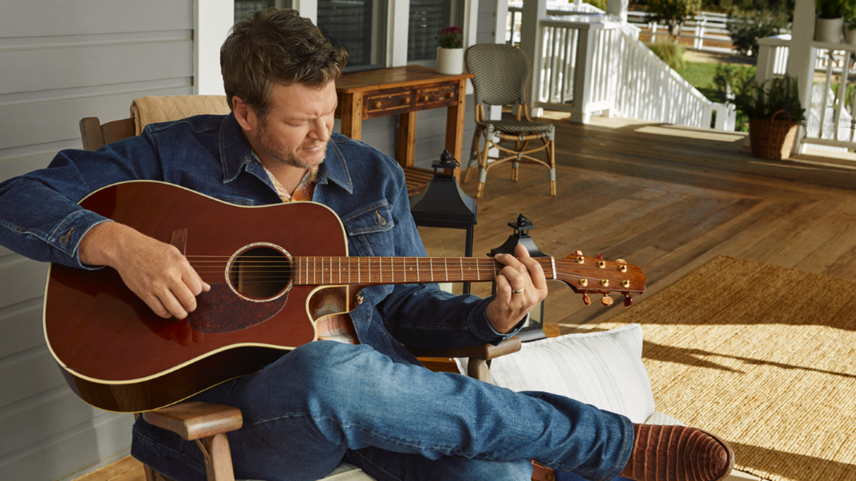 Blake Shelton told us all about his new clothing line at Lands' End.